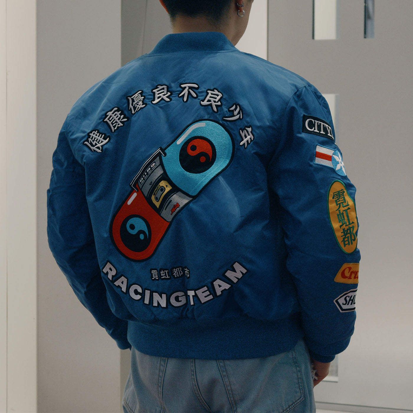 Neo Kowloon MA1 Bomber Jacket (Navy) - NCRT | Neoncity Racing Team