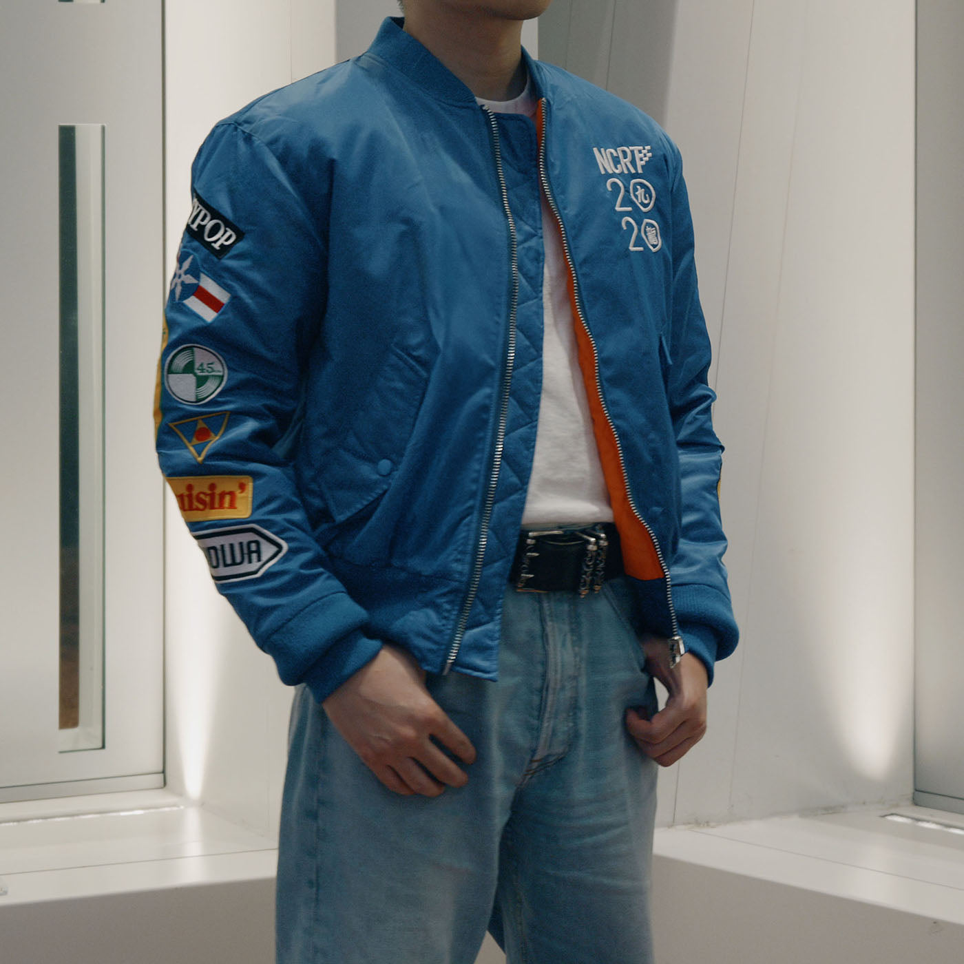 Neo Kowloon MA1 Bomber Jacket (Navy) - NCRT | Neoncity Racing Team