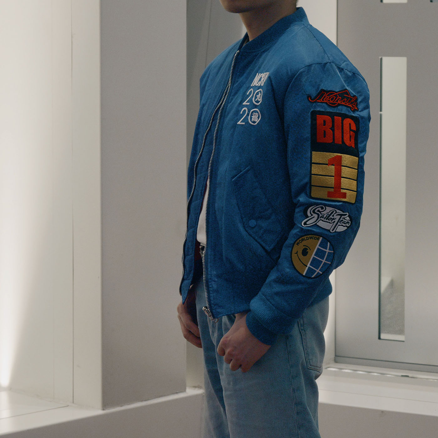 Neo Kowloon MA1 Bomber Jacket (Navy) - NCRT | Neoncity Racing Team