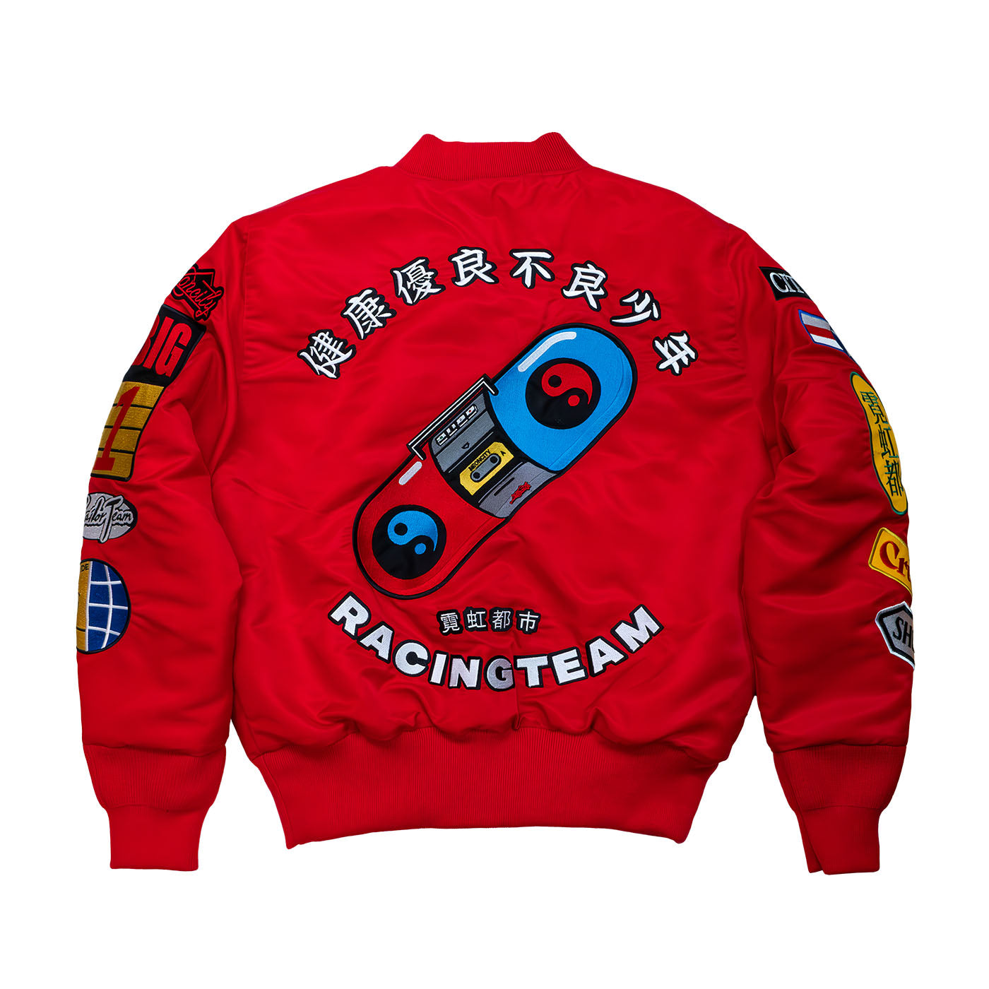 Neo Kowloon MA1 Bomber Jacket (Red) - NCRT | Neoncity Racing Team