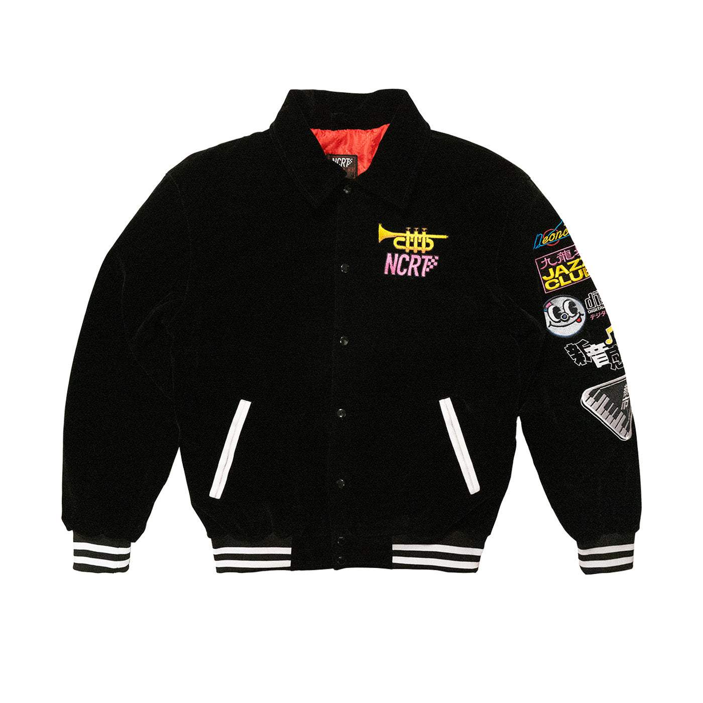 Compact Jazz Velvet Varsity Jacket - NCRT | Neoncity Racing Team