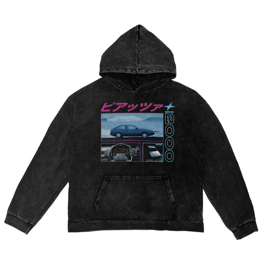 "SOHC2000" Washed Hoodie - NCRT | Neoncity Racing Team