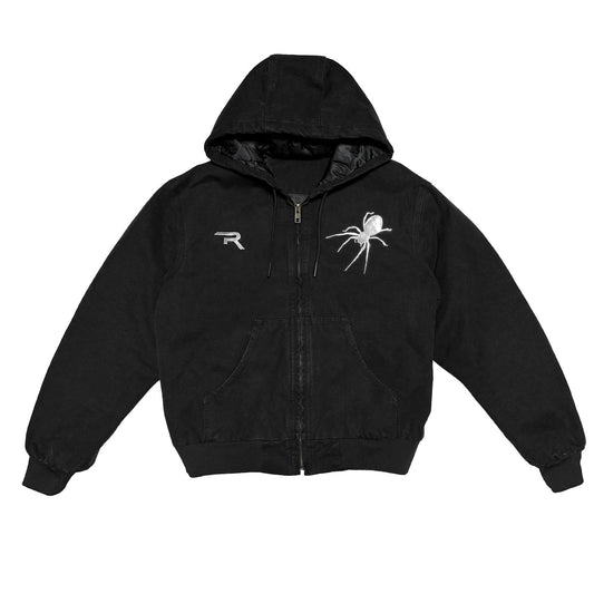 "Chrome Spider" Hooded Work Jacket - NCRT | Neoncity Racing Team