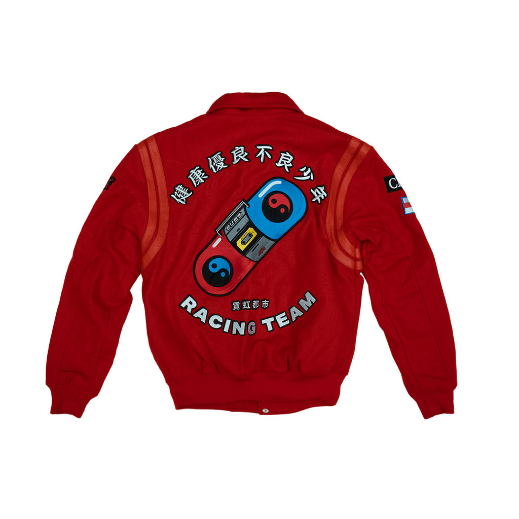 Neo Kowloon Wool Varsity Jacket 3.0 (Red) - NCRT | Neoncity Racing Team