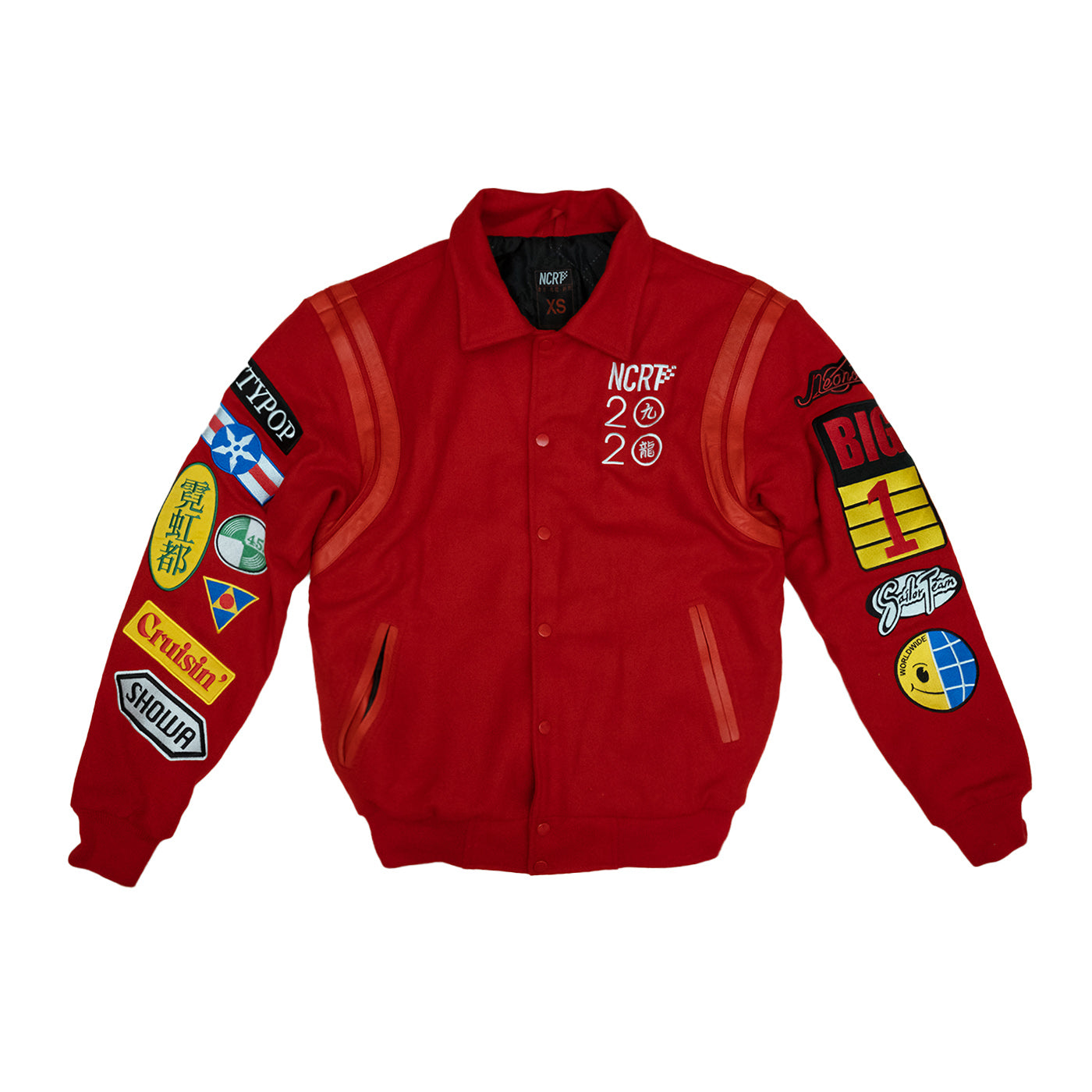 Neo Kowloon Wool Varsity Jacket 3.0 (Red) - NCRT | Neoncity Racing Team