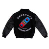 Black Neo Kowloon Wool Varsity Jacket MK II - NCRT | Neoncity Racing Team