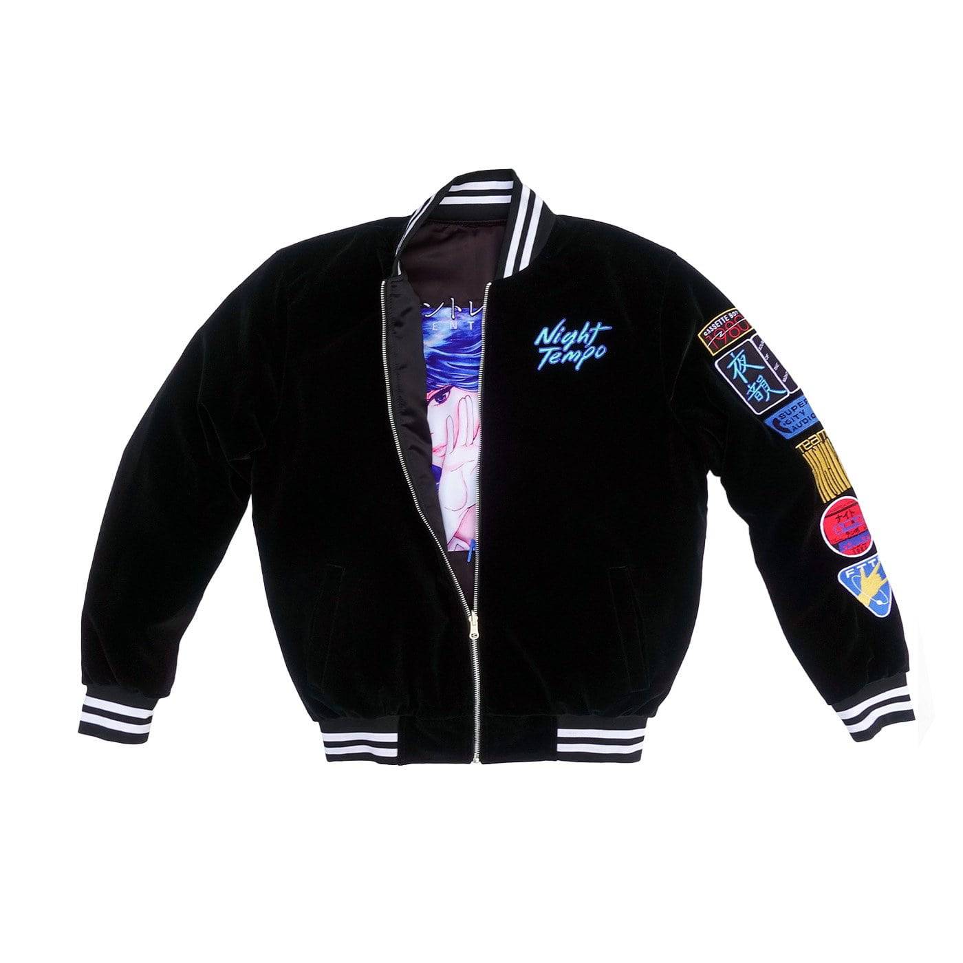 Night Tempo 'Concentration' Reversible Bomber Jacket - NCRT | Neoncity Racing Team